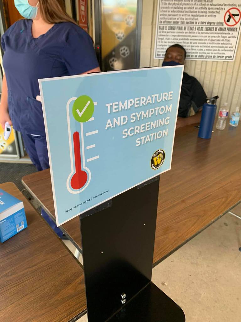 Temperature check station